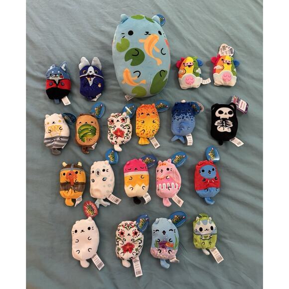 LOT of 20 Cats vs Pickles Unboxed 4" Plush Toy Cepia Cows Aliens Dogs Squirrels - Picture 1 of 8